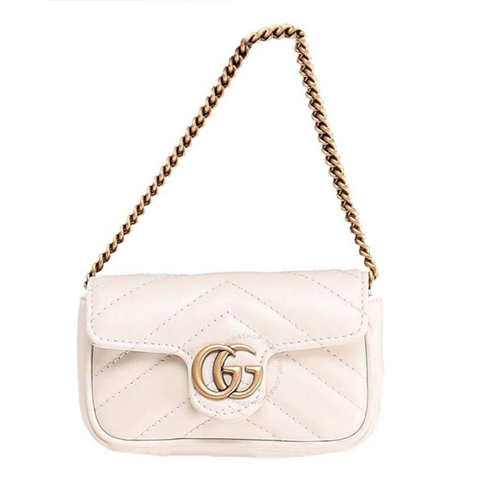 Gucci GG Marmont Coin Purse on Chain Matelasse Leather